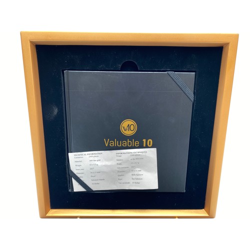 912 - 2017 Valuable 10, 24ct Gold proof  coins (.9999) in a wooden presentation box with COA 1548 of 2500.... 