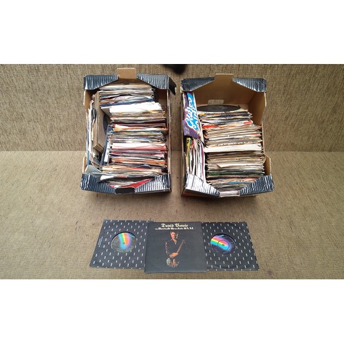 128 - large collection of 45 vinyl records. including David Bowe.