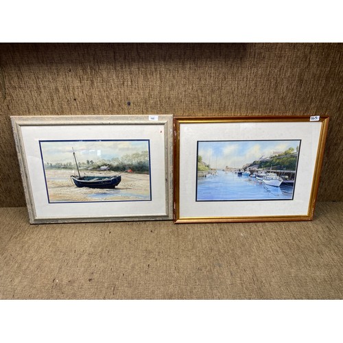 165 - Two signed pictures by max A.S. hamblen 68x58cm