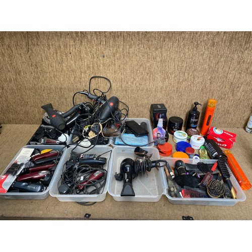 154 - Large selection of barber and salon equipment.