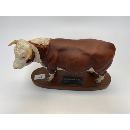 748 - Hereford bull by Beswick 17cm high