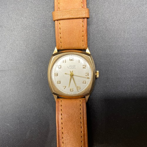 970 - 9ct gold dress watch by UNO.