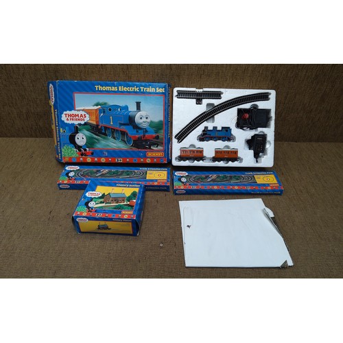 1156 - Thomas and friends electric train set with track ex packs and station.