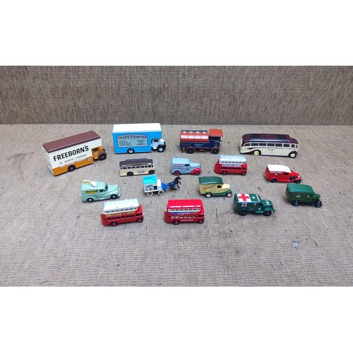 503 - Selection of cars and trucks including Corgi.