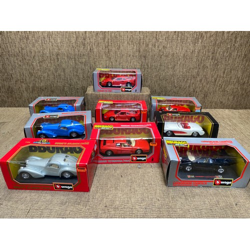 1222 - Collection of collectible model cars including: Bburago.