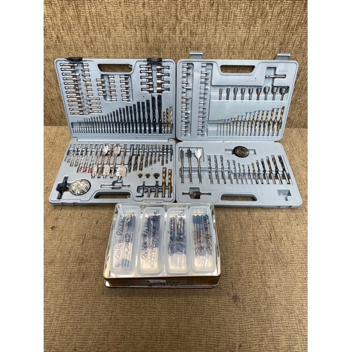 215 - 2 complete drill set and assortment of drill bits.