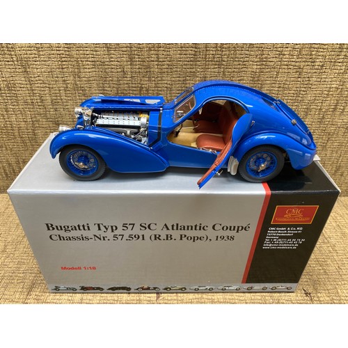 988 - CMC Exclusive models, Bugatti Type 57 SC Atlantic Coupe Chassis/NR 57.591 (R.B. Pope) 1938.