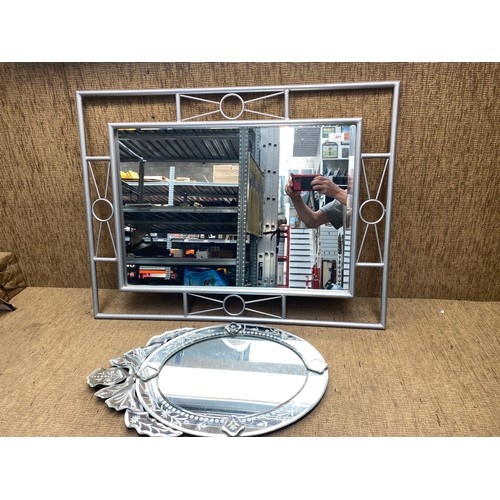 251 - 2 decorative mirrors.