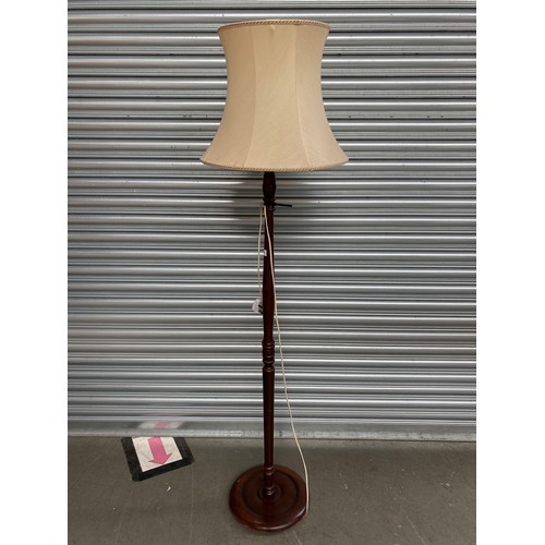 137 - Oak standard lamp.