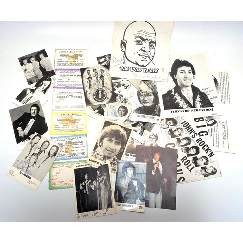 761 - Collection of signed photos Bachelors, plus 17 more signed and show tickets.