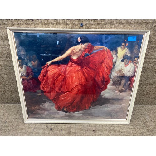 1162 - Stunning print of The Red Skirt framed by wills arcade art emporium.