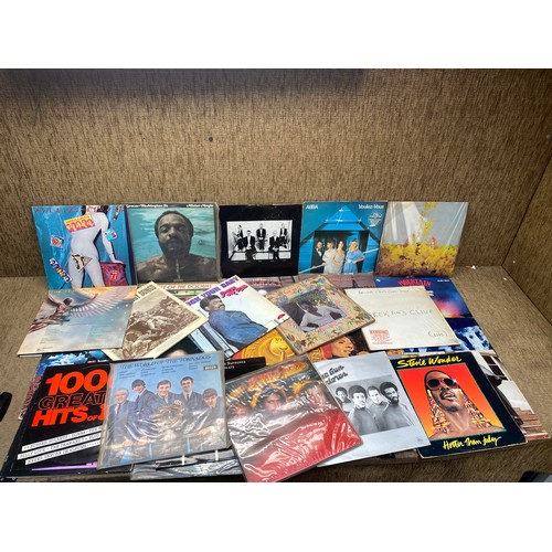 276 - Collection of approximately 30 vinyl record LPs including: ABBA, Rolling Stones and Simon and Garfun... 