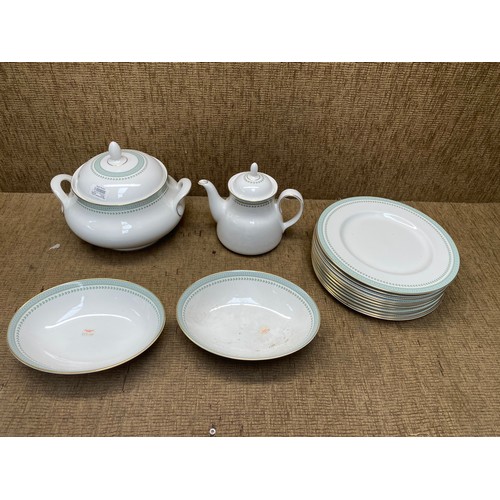 476 - collection of Royal Doulton Berkshire TC1021 including soup tureen  tea pot serving plates and dishe... 