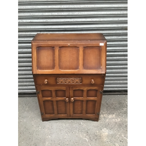 78 - Antique dark oak bureau