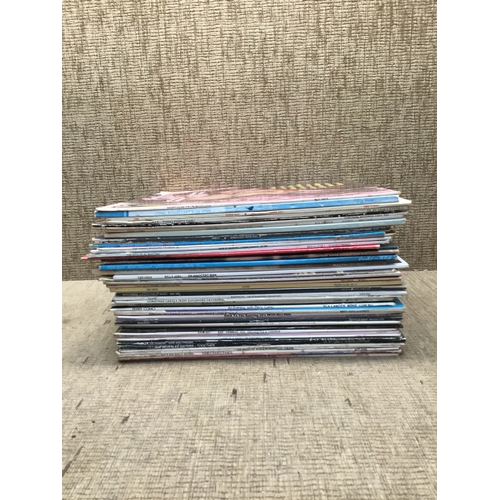 113 - Selection of records including Tom jones, rod steward, Lionel Richie, ABBA and pop magazines