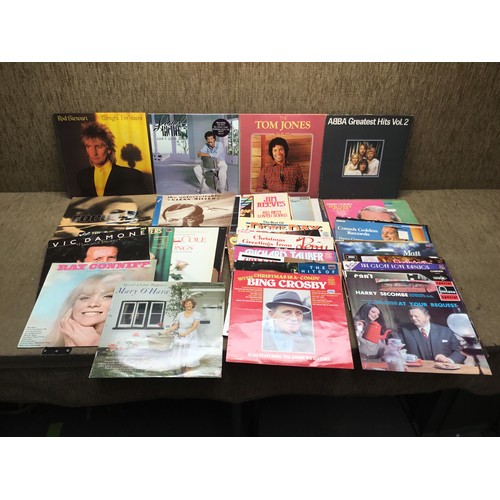 113 - Selection of records including Tom jones, rod steward, Lionel Richie, ABBA and pop magazines