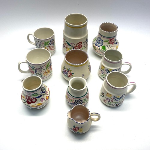 1183 - 10 pieces of Poole pottery.