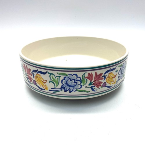 1195 - Large Poole pottery bowl. 25cm wide and 9cm deep.