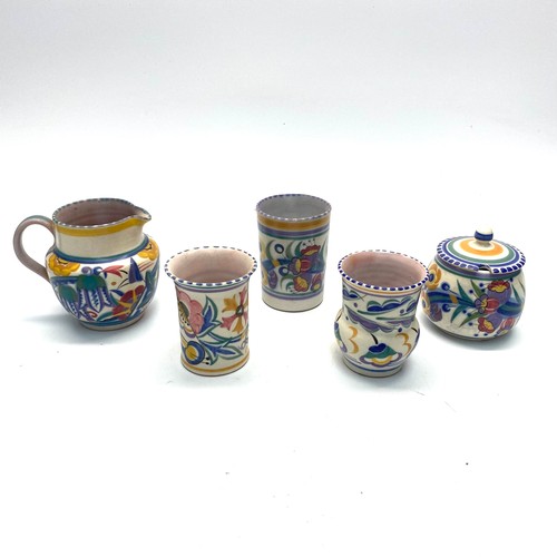 1207 - 5 pieces of early Poole pottery.