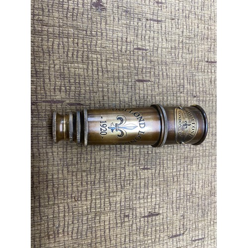 796 - Antique vintage brass Dollond London 1920 marine telescope