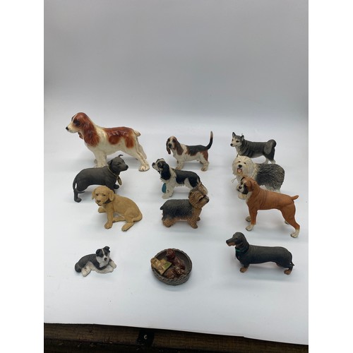 269 - Selection of dogs including sausage dog, husky, and a Staffordshire terrier