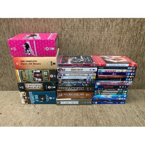 273 - Selection of mixed dvds and box sets including are you being served, open all hours, and the lion ki... 