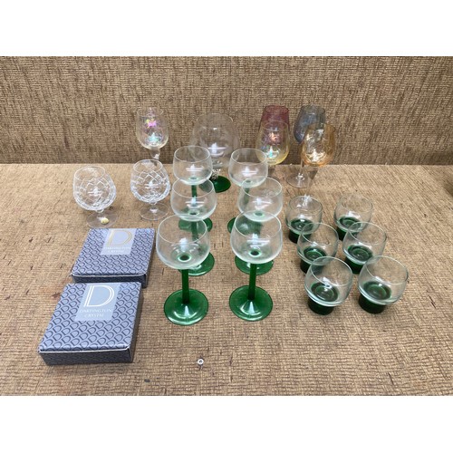 277 - Selection of Darlington crystal glasses