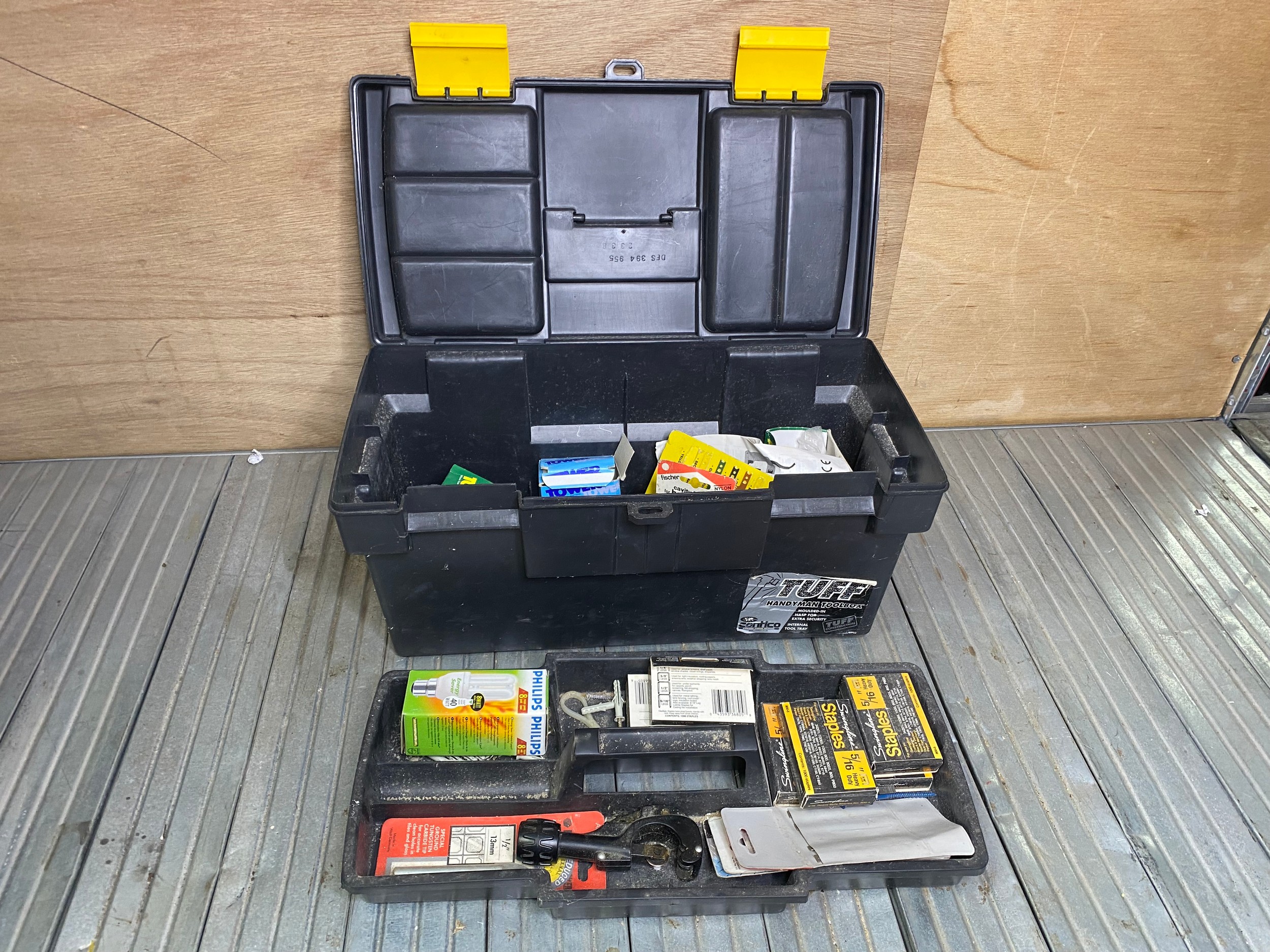 Contico tool box with contents.