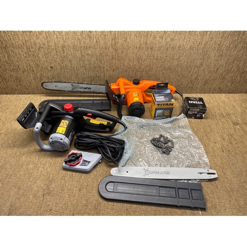 86 - 2 chainsaws untested as found and strimmer wire and line