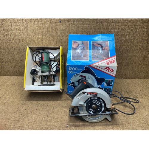 180 - Bosch POF-52 router and a skil circular saw.