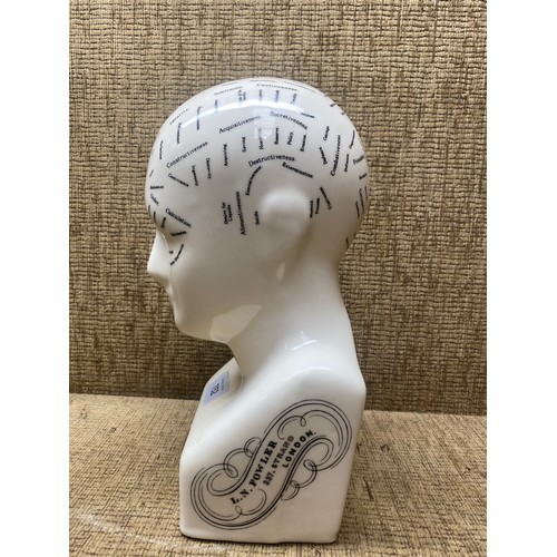 752 - Phrenology by L.N. Fowler ceramic bust.