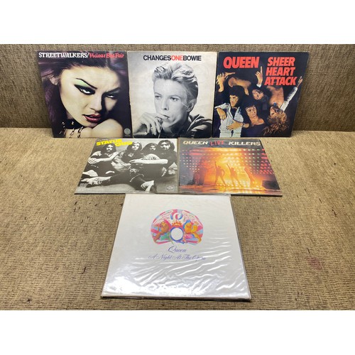 1073 - collection of vinyl LP records including: Queen, Status Quo and Streetwalker.