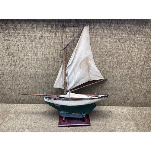 473 - Ornate Glaswegian sailboat model.