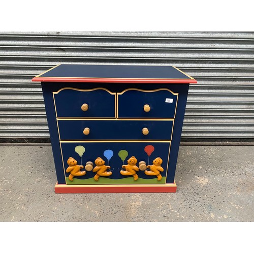 105 - Webb's of Crickhowell childrens 4 drawer bedroom cabinet.