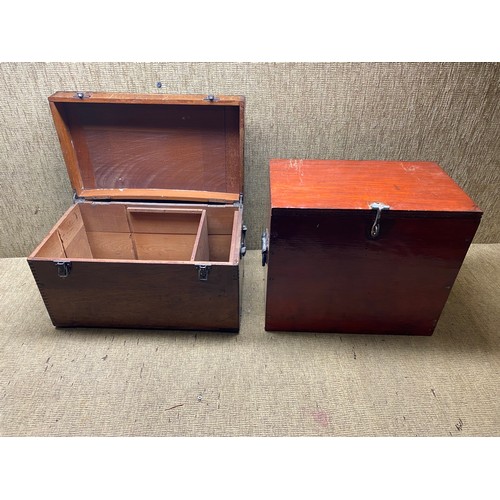 117 - two vintage ferret boxes.