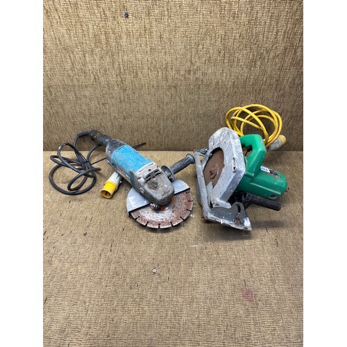 132B - Hitachi circular saw and a Makita angle grinder.