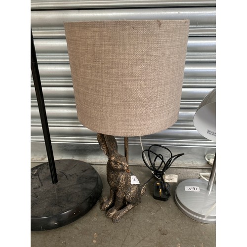 16A - Tall standing lamp, rabbit and table lamp (see other photo).