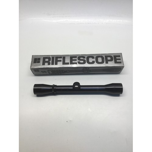 712 - KASSNAR vintage deluxe rifle scope 
4x32 HI-0693 in its original box.