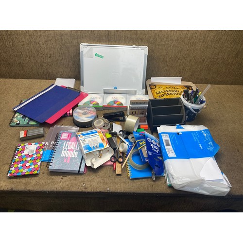 209 - Box of stationary and craft items.