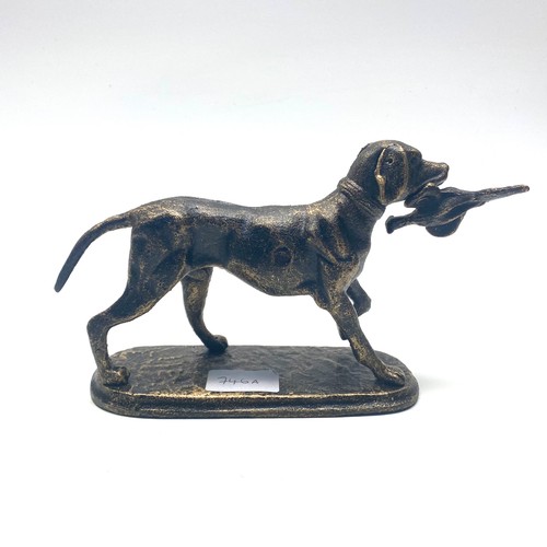 746A - Labradors hunting cast bronzed figure.