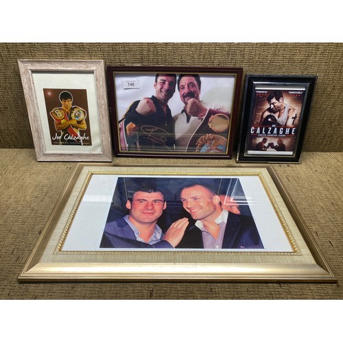 748 - Joe Calzaghe memorabilia (removed from the Calzaghe Gym in Newbridge after renovations) including a ... 