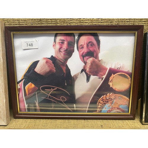 748 - Joe Calzaghe memorabilia (removed from the Calzaghe Gym in Newbridge after renovations) including a ... 