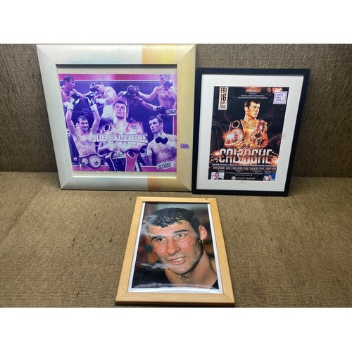 543 - Joe Calzaghe memorabilia (removed from the Gym in Newbridge after renovations) prints and photos.