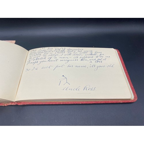 945 - Interesting autograph/sketch book containing singers Redvers Llewellyn, Gerald Davies, Elizabeth Abe... 