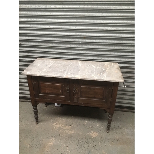 318 - Victorian washstand with marble top