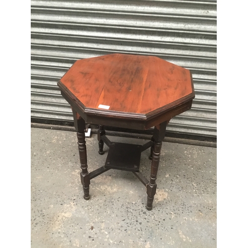 321 - Wooden octagonal side table 57cm