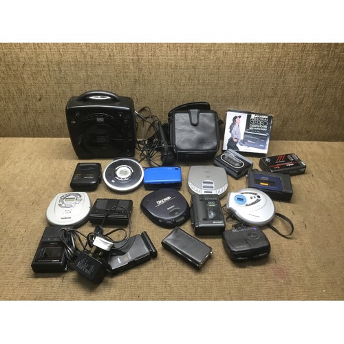 331 - Mixed electric items including Walkmans and compact disk players.