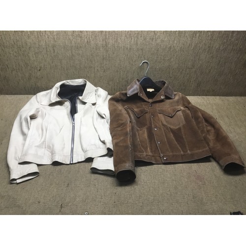 337 - Two vintage leather jackets including Levi’s size small.