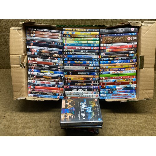 68B - Large selection of DVDs including: Sherlock Holmes, Zoro and Happy Feet.