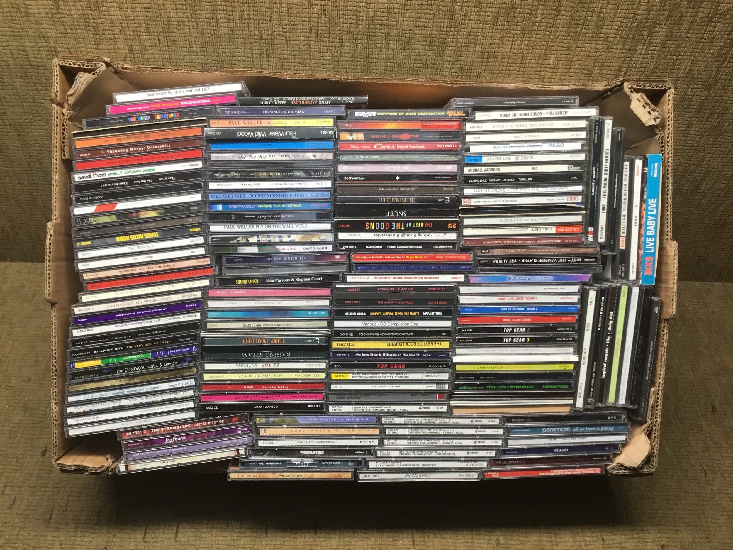 Large collection of modern CDs.